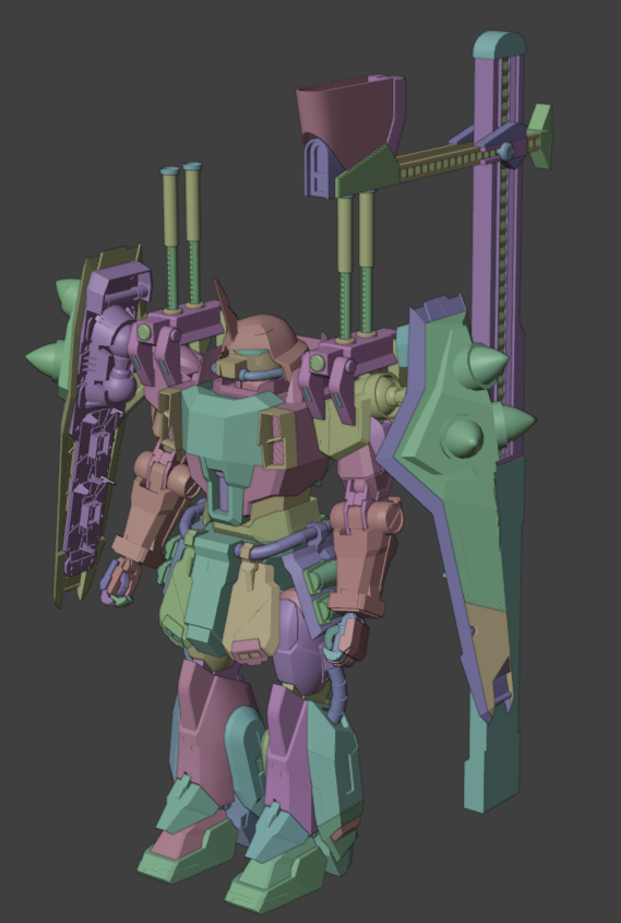 satone42create's tweet photo. ZAKU PHANTOM wip
現在こんな感じです。
格納庫の制作を引き続き行っています。
アニメのそのデザイン何なん？と
ツッコミたくなるデザインを取り入れつつ、
実際の機械だったら
こういうデザイン欲しいと
思うものをつけつつ制作しています。
#3DCG
#CG勉強日記
#Blender
#Blender初心者
#b3d https://t.co/Gc2nEbX7J3