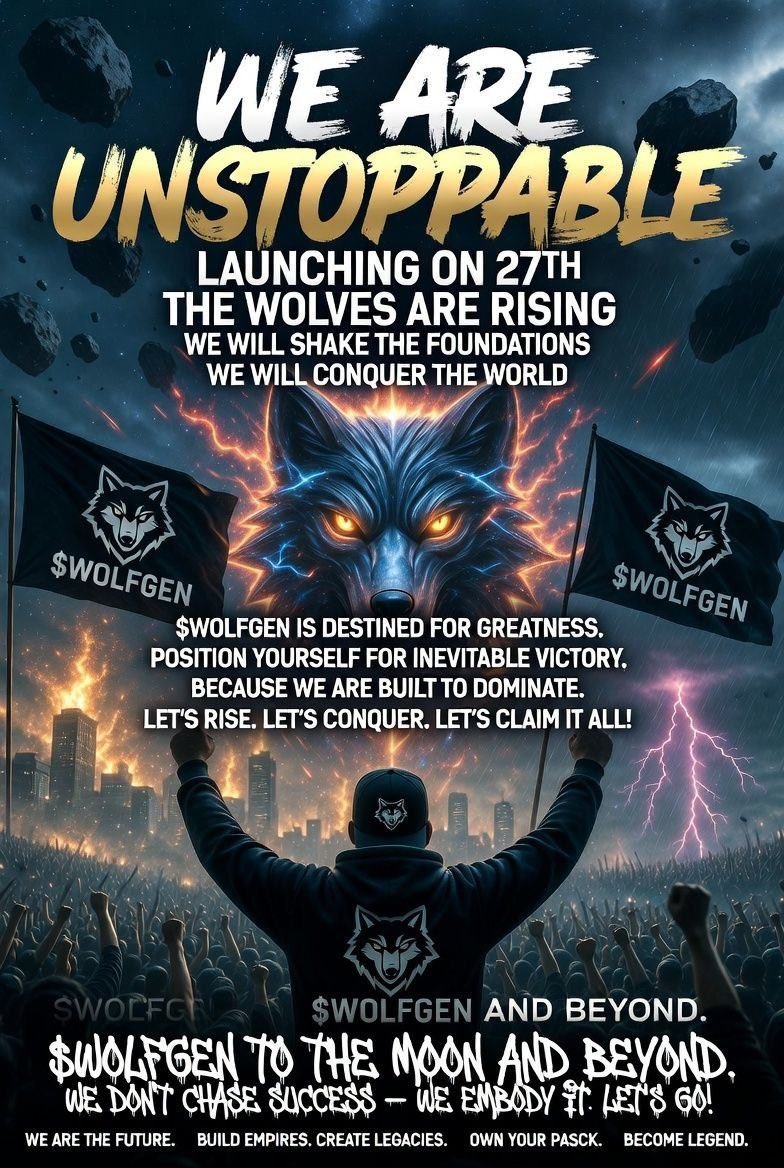WOLFGENPACK's tweet photo. GM. GM. GM. 

3 DAYS!!! 

Yeah.. just 3 days before the noise becomes reality. 

Three months of building. 

Three months of holding the line when nobody understood the vision. 

Three months of growing a pack that refused to quit. 

Now the clock is ticking.  $WOLFGEN isn’t entering the space quietly, it’s kicking the door open. 

You can already feel the energy shifting. the timelines are getting louder.
The believers are getting restless.
And the smart ones are staying locked in because they know moments like this don’t come twice. 

In 3 days, excuses die.
In 3 days, conviction gets rewarded.
In 3 days, we find out who was truly built for this moment. 

This isn’t just another launch.
This is the beginning of a takeover.
A new era for the Solana trenches.
A moment where early believers stop watching.. and start FEASTING. 

The wolves have waited long enough.
Now it’s time to go full beast mode. May 27th is closer than people realize… 

and when the gates finally open, the ones who stayed ready will understand why the pack never stopped building. The future of the pack gets decided in 3 days. 

Are you truly prepared for what WOLFGEN is about to become? 

#WOLFGEN #Solana #Memecoin #Launch #Crypto