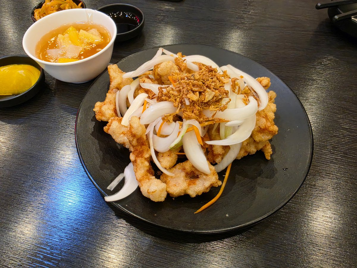 payback00's tweet photo. 중국냉면, 칠리새우 그리고 탕수육. https://t.co/96nTVvVnB4