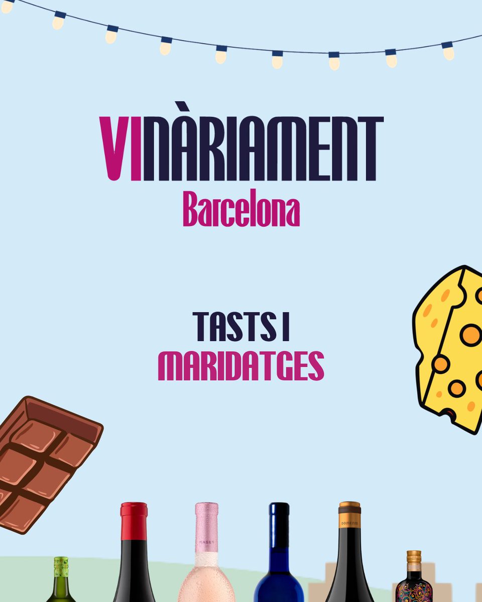 PremisVinari's tweet photo. 🍷🧀 Tastos, vermuts i vins premiats i maridatges amb formatges, xocolata i productes locals. 👀✨

Això també és Vinàriament Barcelona!

🎧 I sí… fins i tot hi haurà un tast “maridat” amb sessió de DJ 🎶

📍@pobleespanyol
📅 29, 30 i 31 de maig
🎟️ https://t.co/Cd6xlM70Yv https://t.co/lwEWj2vCXF