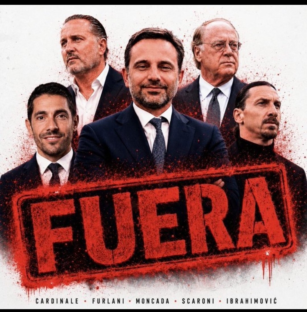 onepippo90's tweet photo. @acmilan @EnelGroupIT e soprattutto #furlaniout #moncadaout #scaroniout #ibraout #cardinaleout e #redbirdout liquami https://t.co/gFVZLg9HAi