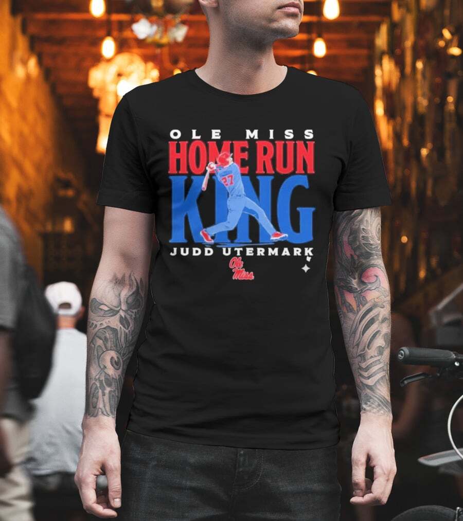 PagTee's tweet photo. Little reminder: Nothing beats the thrill of Ole Miss baseball! The Home Run King Judd Utermark #27 tee takes me back to those epic game days. https://t.co/ZXMbJvKPKA

#OleMiss #Baseball #CollegeSports #Memories https://t.co/j9xzEXAO3b