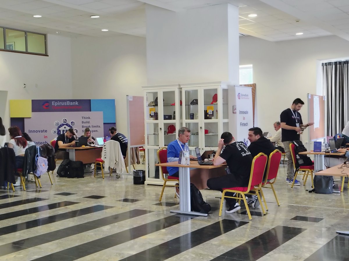 MARIOSSINAS's tweet photo. There is a beautiful kind of pressure in a hackathon.

The clock is running. Ideas evolve. Teams debate, build and adjust.

And somewhere between whiteboards, laptops and mentor conversations, people start thinking bigger, clearer and with real purpose. https://t.co/KaoCBUlqj6