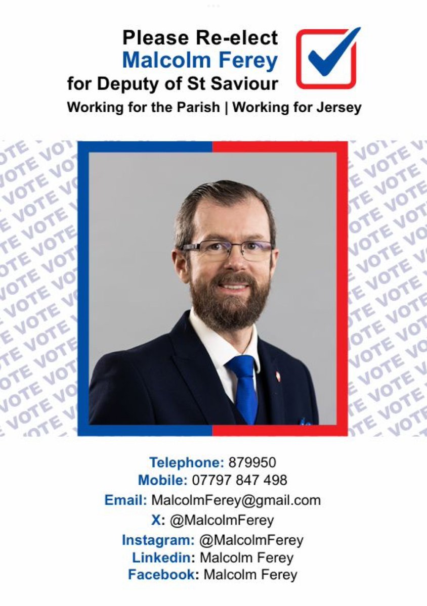 Malcolm Ferey - Deputy of St Saviour tweet media