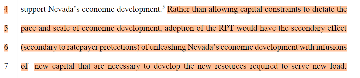 TKavulla's tweet photo. .@Microsoft has proposed to the PUC of Nevada what it's calling Ratepayer Protection Tariff and it's...really good actually. 

It would have @NVEnergy undertake a 'but for' test identifying particular assets needing to be built to serve a new large customer. 

The costs of those assets would be separately accounted for. The data center would either prepay for them, or convert those costs into a separate facilities charge, subject to credit requirements.

But don't some of these assets have spillover benefits? Yes, as they always do. The utility contemporaneously runs at least 3 scenarios that evaluate the usefulness of these investments to other customers. That provides an evidentiary record that -- if the utility/data center want to try to make that showing -- could lead certain joint costs being assigned to the rate base everyone pays for through a full Commission proceeding. But the "speed to power" option is for the data center simply to accept full cost responsibility, thereby avoiding regulatory litigation. 

If, later, a scenario actually materializes where other consumers are realizing benefits of the infrastructure build, the utility can go back to the well to urge a reallocation of costs -- but at that point there will be both forecasted data from the time of the grid expansion + actual facts-on-the-ground to justify that...or not. 

It also allows, should the large customer no longer use the capacity, a pathway to clearly remarket the capacity at net cost (while the prepayment/collateralized facilities charge is a clear protection against stranded costs).
 
Finally, the large customer additionally pays the same embedded cost rate other customers pay -- an acknowledgment that in addition to causing incremental costs, that they are using the legacy grid as well. 

Hard to disagree with Microsoft's characterizations below. This seems like a tariff where cost-shifting concerns are mitigated, and it achieves that while getting "speed to power".
