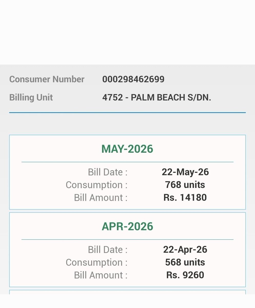 Accounttricks's tweet photo. @MSEDCL  Hon authority, For same electrical equipments our bill charged from Rs.1180 to 14,040. Kindly look into matter https://t.co/RqTmTbplc9