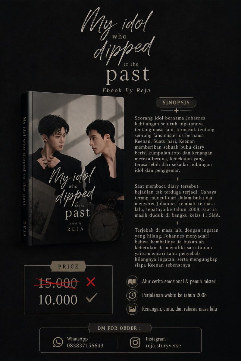 r_eja_a's tweet photo. @specialfor2313 guys aku jual e-book karyaku sendiri cuma 10k aja dan kalian udah dapet 2 file sekaligus 🫶🏻
murah banget kan cobaa, buat yang mau order bisa langsung chat ke WhatsApp
https://t.co/npMP1B0xNL https://t.co/OMvUgTuyt4