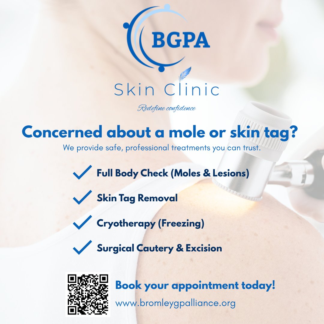 BromleyGPs's tweet photo. Your summer holidays are just around the corner! 🏖️

If a mole or skin tag is bothering you, we’re here to help!

Our trusted clinicians perform safe procedures to help you feel confident again. ❤️ 

💻 Find out more: https://t.co/pEaUnVuF0a https://t.co/GgGTu31agq