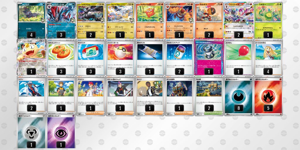 bob_pokeca's tweet photo. ポケカの対戦会でエネ過多レギュレーション（エネ15枚以上）でメンバー総当たり大会をやって2位！

ゾロアークは初めて握ったけれども、普通のゾロアークデッキは2ターン目から殴れない時が多くて自分には扱えない…

最適かは知らんけど、ソウブレイズは相方として自分には合ってて良かった https://t.co/P9UCc6rnx1