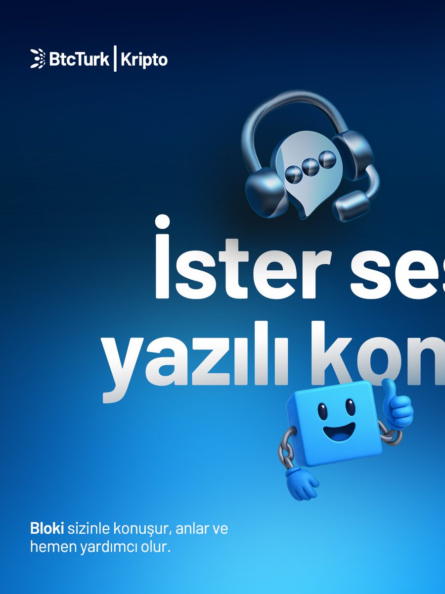 BtcTurkKripto's tweet photo. Bloki ile ister yazılı ister sesli komut vererek işlemlerinizi tek bir ekrandan hızlı ve kolay bir şekilde gerçekleştirebilirsiniz. 💙

Bloki ile neler yapabilirsiniz ❓

💸 Alım işlemlerinizi saniyeler içinde gerçekleştirebilir,
📈 Varlıklarınızın güncel durumunu detaylı bir şekilde inceleyebilir,
⚡Çekim işlemlerinizi saniyeler içinde başlatabilir,
📉Piyasadaki gelişmeleri anında öğrenebilirsiniz.