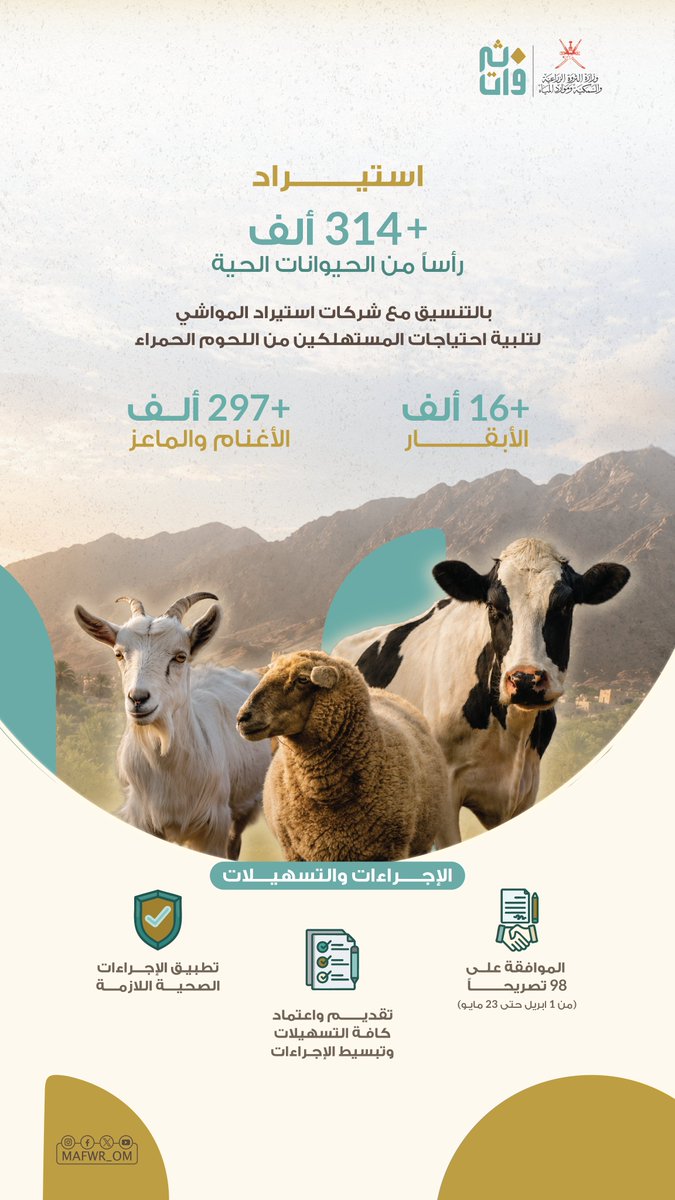 وزارة الثروة الزراعية والسمكية وموارد المياه tweet media