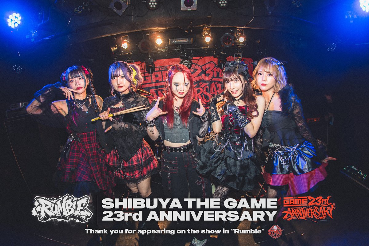 SHIBUYATHEGAME's tweet photo. 【📸ライブレポ📸】
05.23(SAT)
🎮SHIBUYA THE GAME23rd ANNIVERSARY🎮
『Rumble』round.05

<ACT>
ステミレイツ(@stmltofficial)

ご出演いただきありがとうございました🔥

📸@Zig_zag__219249

#SHIBUYATHEGAME
#Rumble https://t.co/hxJl3UMJEw