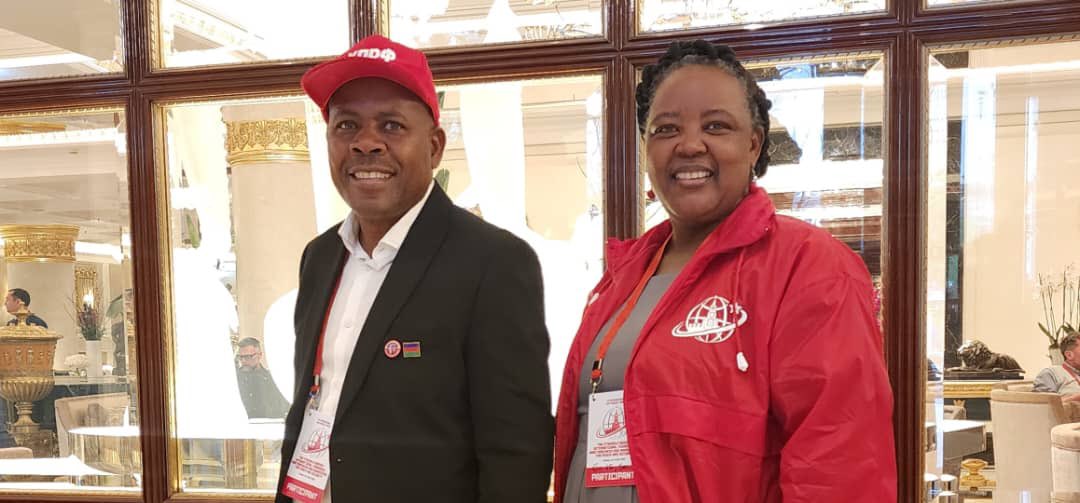SWAPONamibia's tweet photo. Comrade Loise Gorasas, Member of the Central Committee and Comrade Jessy Nombanza, Chairperson of the FPCA in Khomas region and Manager of Ndilimani Cultural Troupe, are in Moscow of the Russian Federation… https://t.co/H67hxvEbVH