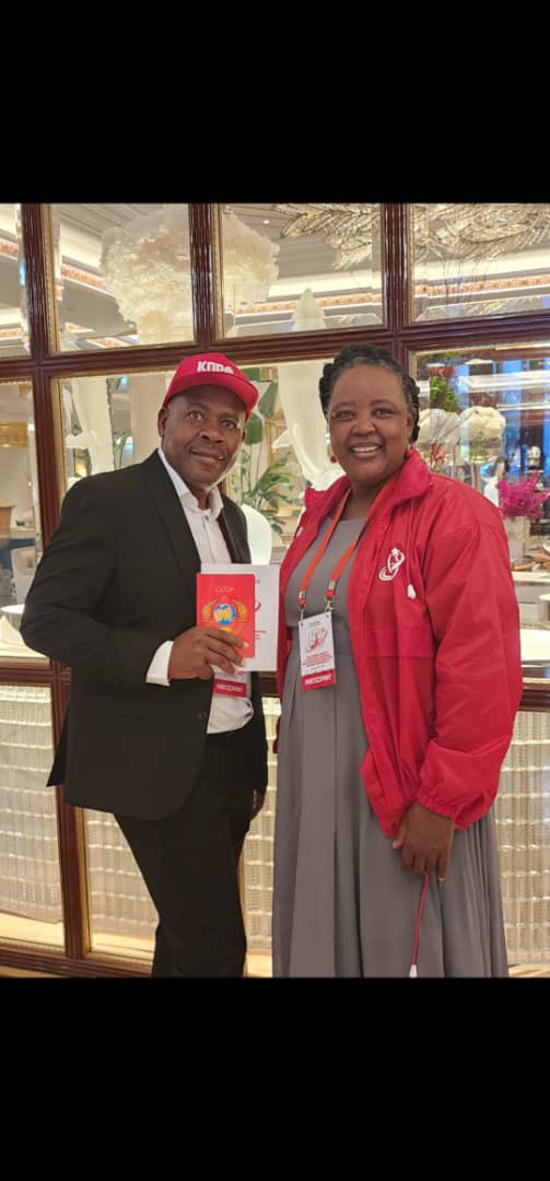 SWAPONamibia's tweet photo. Comrade Loise Gorasas, Member of the Central Committee and Comrade Jessy Nombanza, Chairperson of the FPCA in Khomas region and Manager of Ndilimani Cultural Troupe, are in Moscow of the Russian Federation… https://t.co/H67hxvEbVH