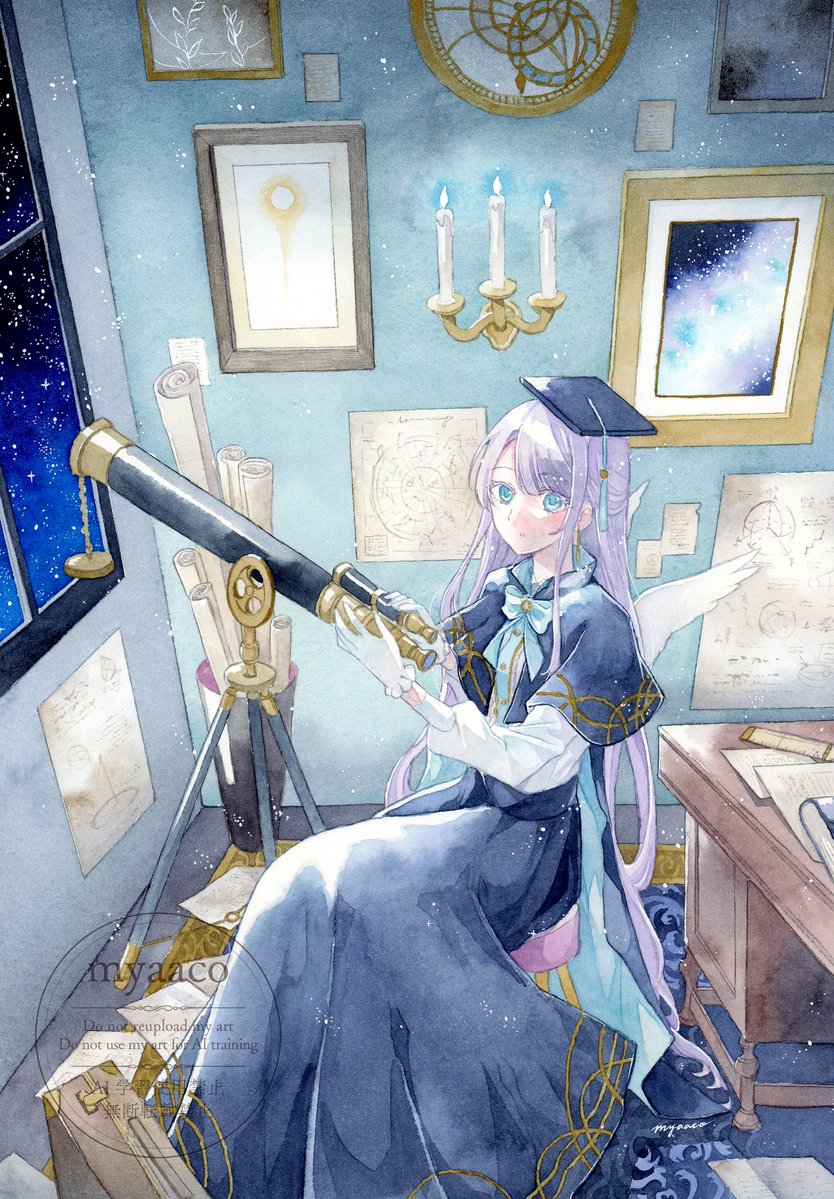 作品紹介】 星詠みのアトリエ 2026.05 透明水彩・ガッシュ