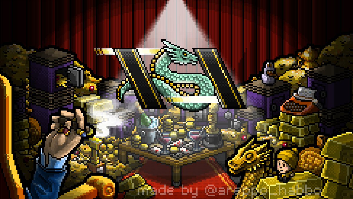 areppo_habbo's tweet photo. Recently worked with @Tee_habbo &amp; @SupremeTSA of @HabboTSA team.

The direction was simple: make a gangsta #PixelArt logo &amp; banner.

So I put a #Habbo mob boss in a dimly lit room. Make him chain-smoke a cigar. Accompanied by wealth and power.

#HabboOrigins #Art #DigitalArt https://t.co/YKkSwsDTLw