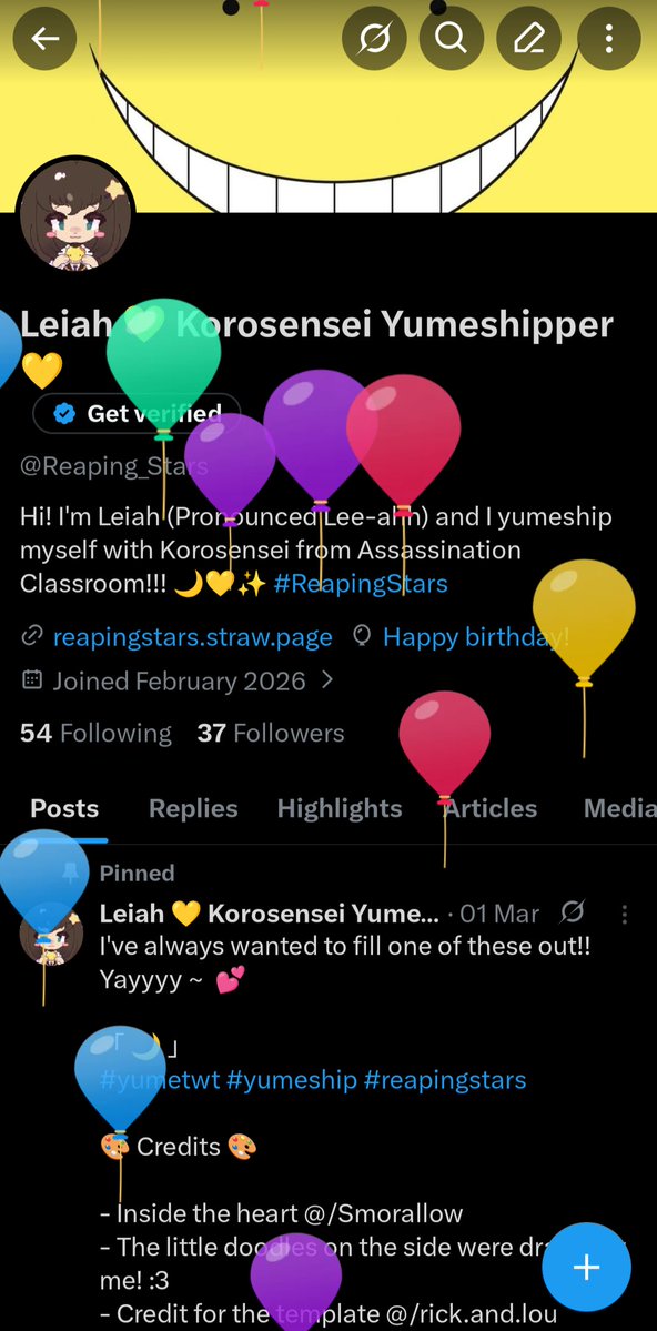 Leiah 💛 Korosensei Yumeshipper 💛 tweet media