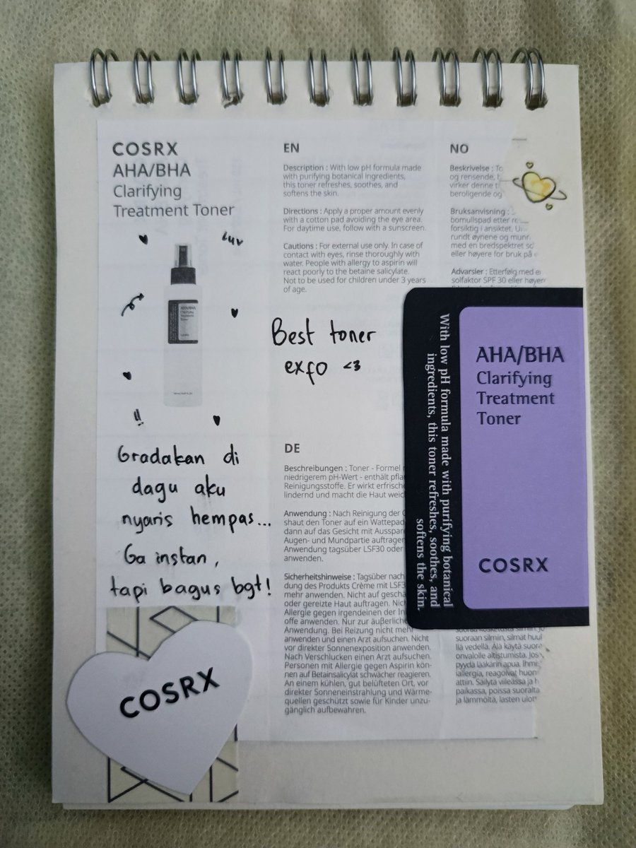 dainsluif's tweet photo. Skincare journal paling lucu sejauh ini. https://t.co/nujEjlEKZ7