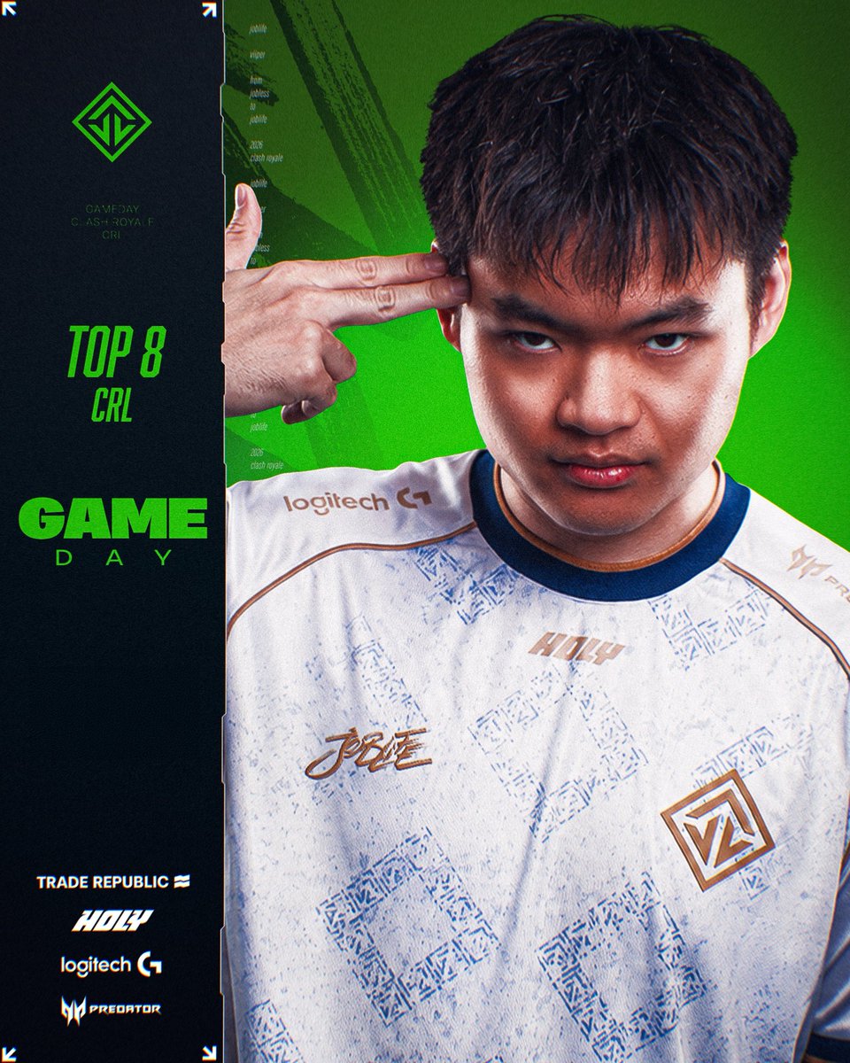 JoblifeEsport's tweet photo. 𝐂𝐋𝐀𝐒𝐇 𝐑𝐎𝐘𝐀𝐋𝐄 𝐋𝐄𝐀𝐆𝐔𝐄 | 𝐓𝐎𝐏 𝟖 🐍

Dernier jour des Finals pour Viiper 😤

Le Golden Ticket en ligne de mire ☝️

⏰ ~18h00
📺 ttv/JLTomy

#JOBLIFE https://t.co/SecwNvAUo6