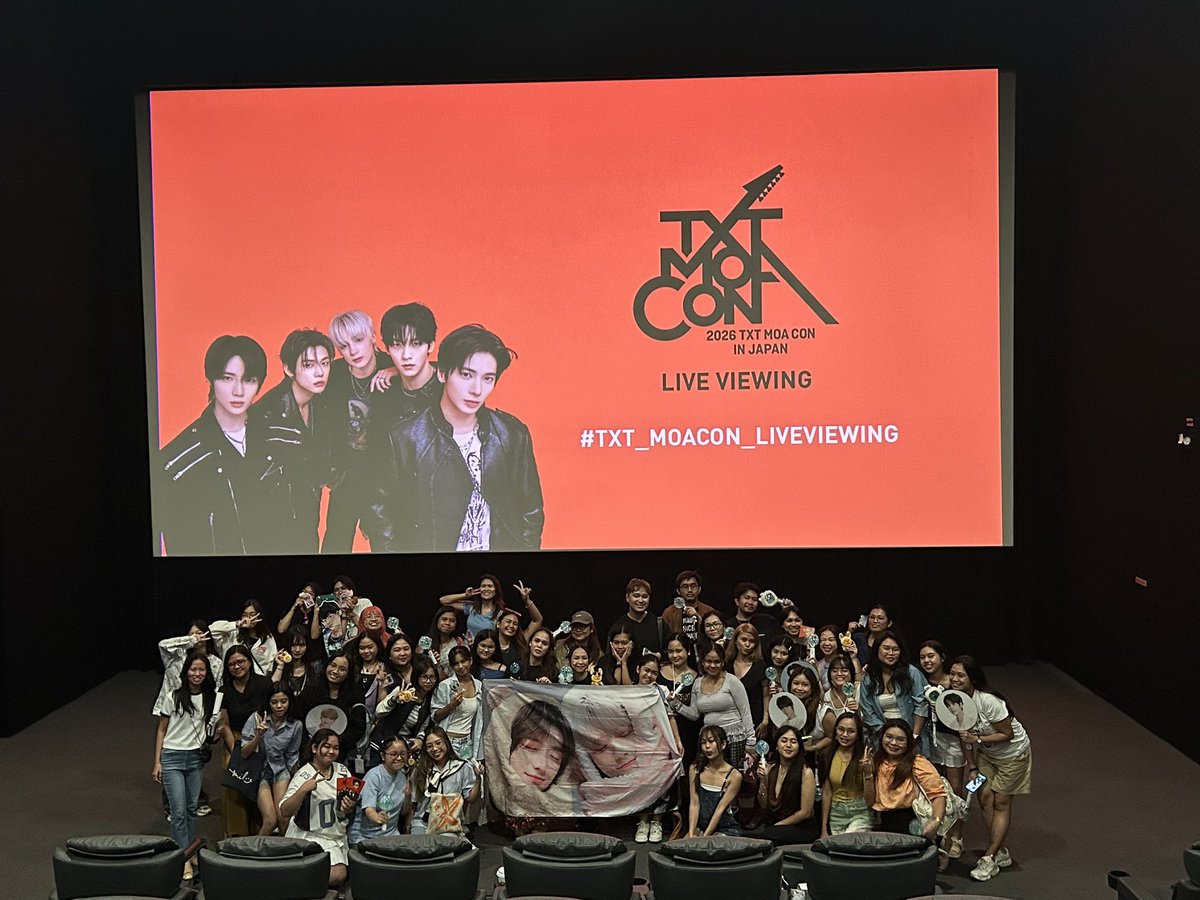 moa_cebu's tweet photo. Screaming, crying, fangirling at the cinema tonight 😭🎸

Thank you for joining us today MOAs!! Hope you had fun. Please get home safely and eat well! See you soon!!

MOACON IN PH WHEN??

#TXT #TOMORROW_X_TOGETHER 
#TXT_MOACON
#TXT_MOACON_LIVEVIEWING https://t.co/1z36umpWCX