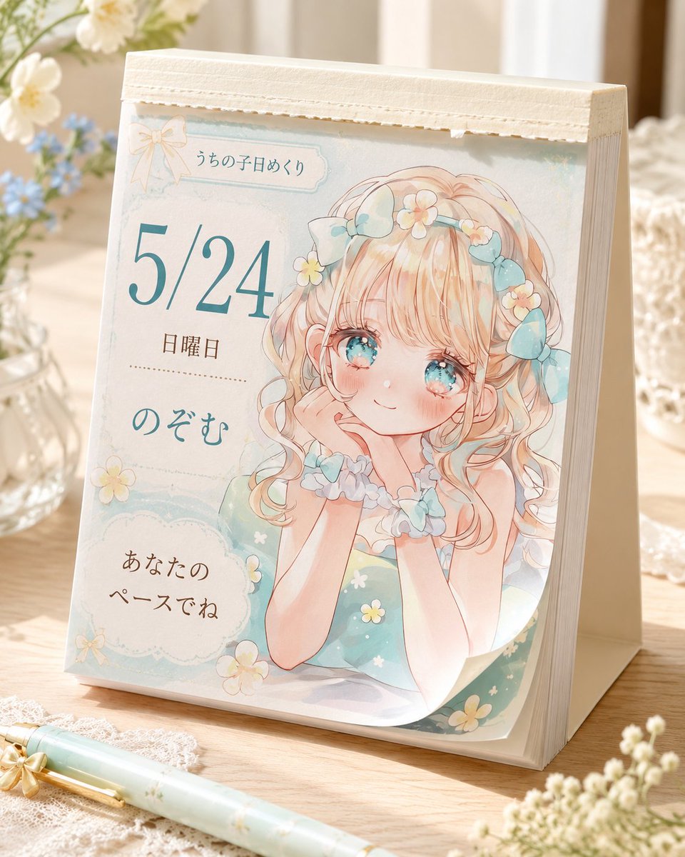 Cute Daily Anime Desk Calendar