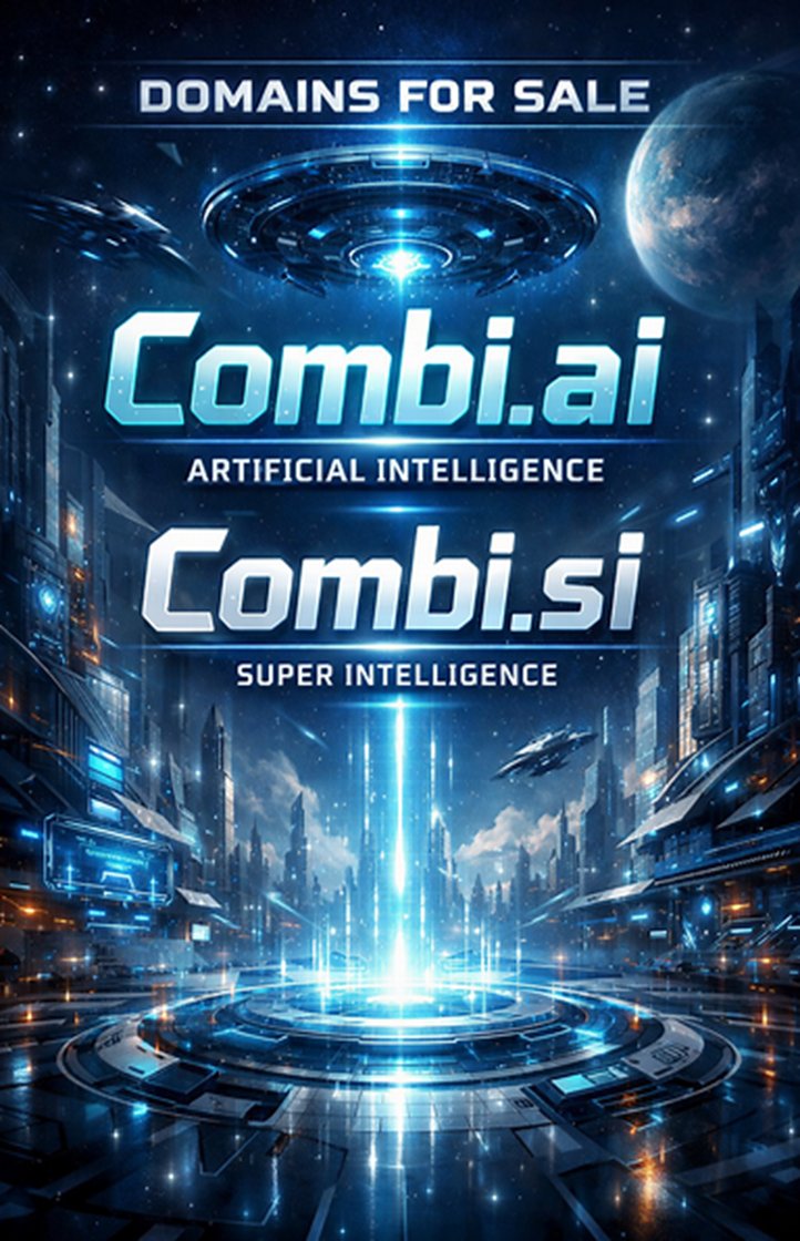 NeomDomain's tweet photo. #Combi #Ai #ArtificialIntelligence #Si #SuperIntelligence #Domains4Sale https://t.co/tGmGy0npvU