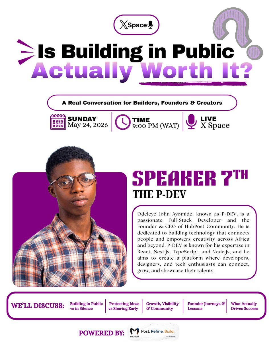 P-DEV ๐ฅ๐๐๐จโ๐ป | THE MARK ZUCKERBERG OF NIGERIA tweet media