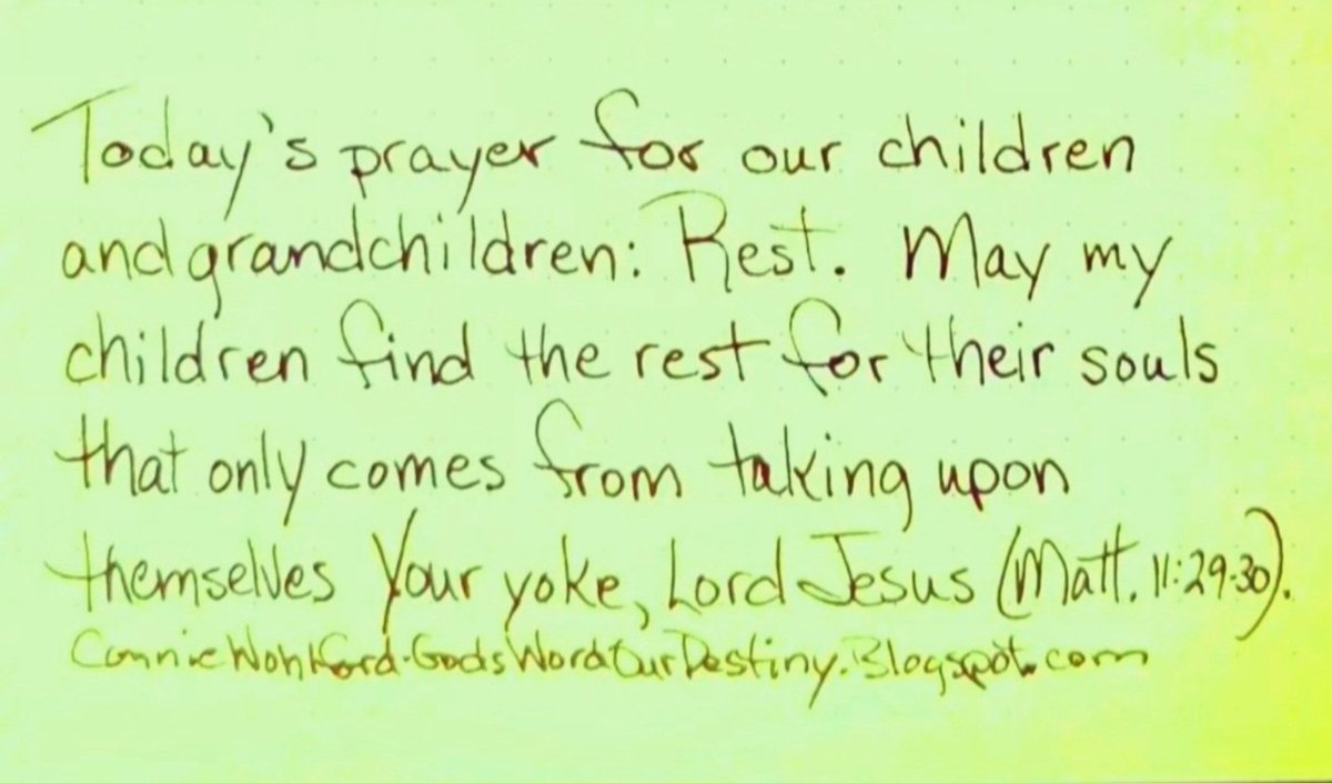wohlford_connie's tweet photo. Today for our #children and #grandchildren: rest.

#rest #soulrest #findrest #GodsWordOurDestiny #rest #GodsRest #GodsYoke https://t.co/Ie68iIPqD8