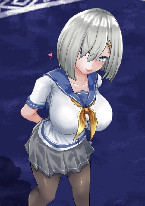 提督の隙を伺う浜風