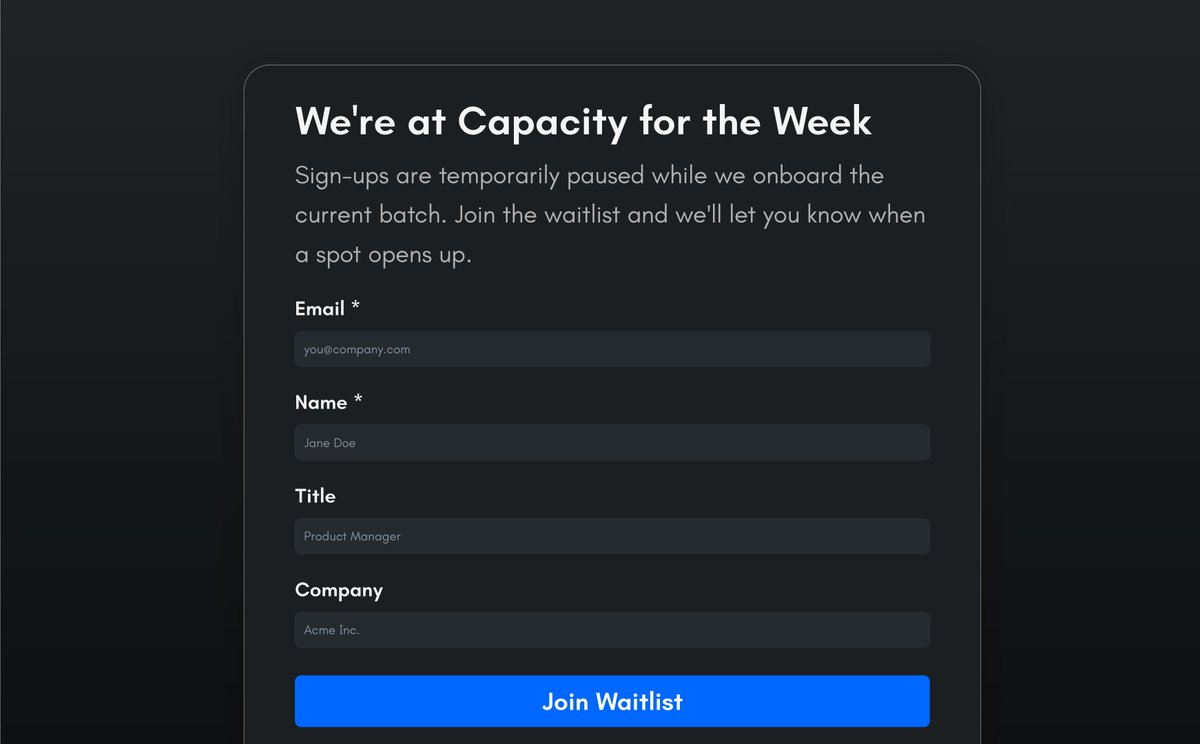 _getdeck's tweet photo. We hit its weekly signup limit 5 days after launch.

We're grateful for everyone who signed up early. It's exactly the validation we needed to keep building.

If you missed out, the waitlist is open at getdeck(dot)io. 

Waitlist users get access 24 hours before public signups open.

If you'd rather wait, signups open publicly each week. You'll get there.

Either way, we'll see you inside.