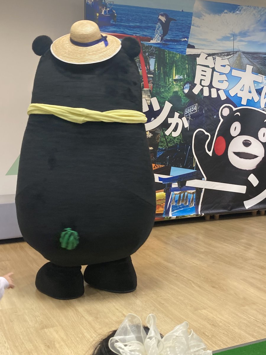 熊谷2回目は農夫モン。 「くまモンのどこが変わったでしょうか」クイズ