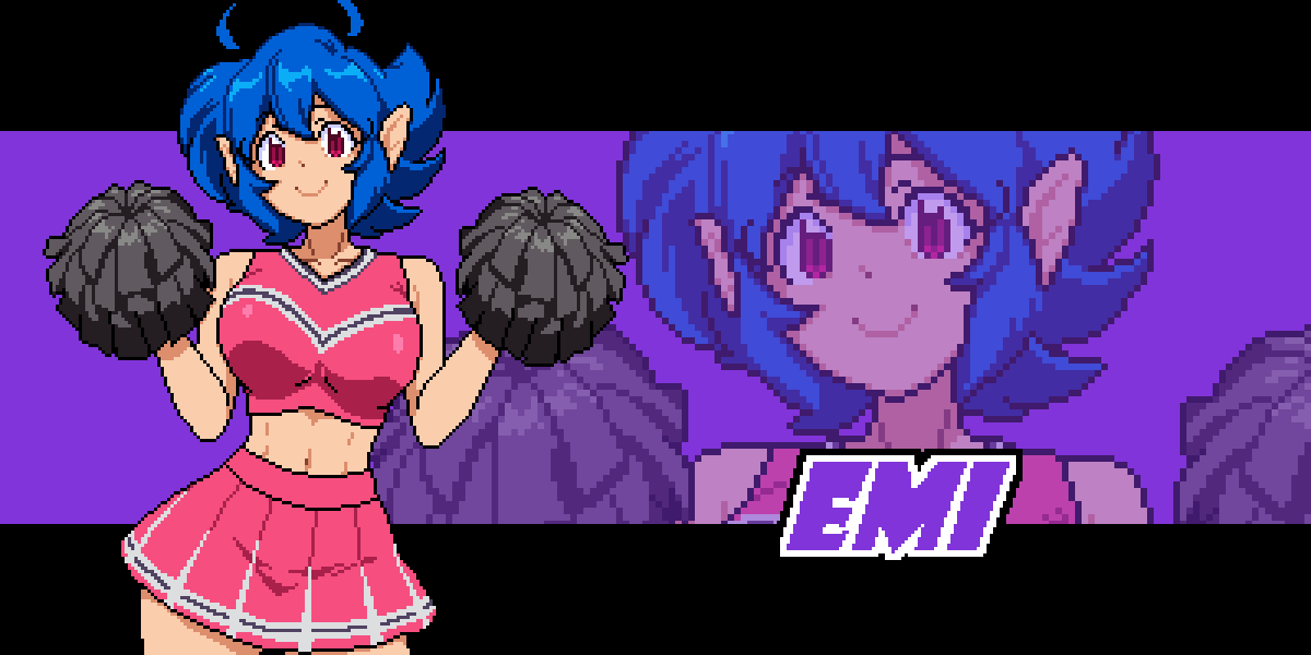 YoukaiPainend's tweet photo. Emi Cheerleader Ban @TheTwistedGrim https://t.co/3Wro1EDJej