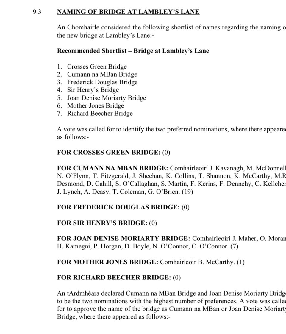 hegartyjim's tweet photo. Congratulations @corkcitycouncil in naming new Bridge in honour of those brave women.This follows @corkcitylibrary great 2024 calendar. Thanks to all who voted in favour on a cross party basis, @FergalDennehy @CllrShaneOC Albert Deasy 🇮🇪
To @lizgillis191623 @sinead_mccoole 👍 https://t.co/xMNak4rrbv