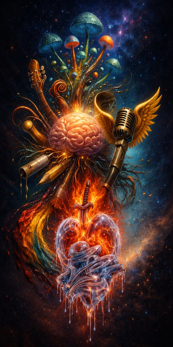 DefPaintings's tweet photo. Altijd leuk en een mooie uitdaging om een begrip als "inspiratie" in een plaatje uit te beelden. "Magical Inspiration" is een samenvoeging van verschillende schilderijen en tekeningen die ik nog had liggen. https://t.co/JB7idGd44O