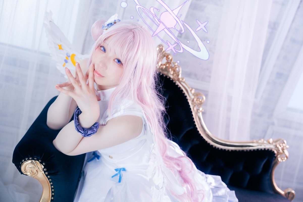 sorakosu01's tweet photo. ⚠コスプレ  ブルアカ：聖園ミカ

ーー｢私はここだよ｣ーー

 #コスプレ  #Bluearchive https://t.co/gwhM0HUQzK