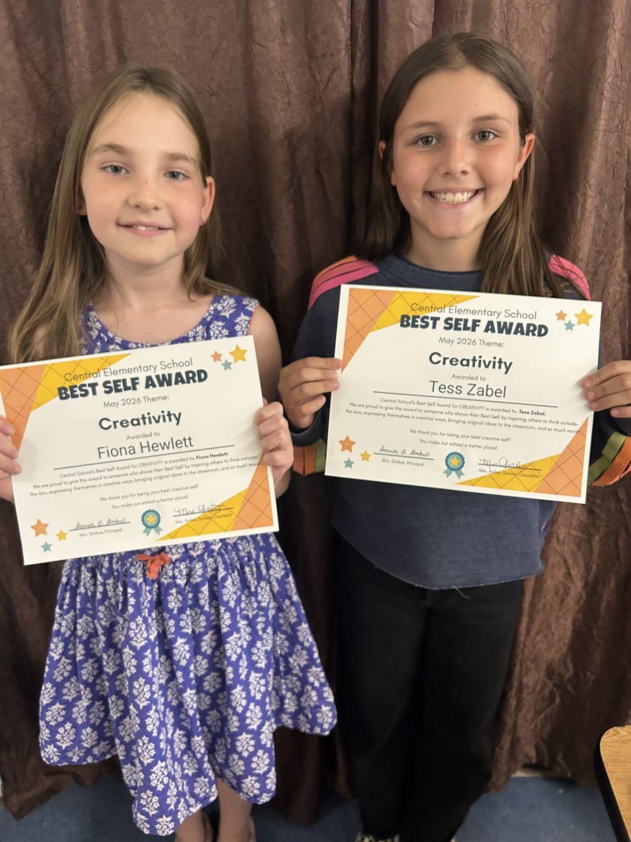 central4h's tweet photo. Congrats to our May best self winners for CREATIVITY @CentralES1 @HaddonSchools https://t.co/NWDcFtUROR
