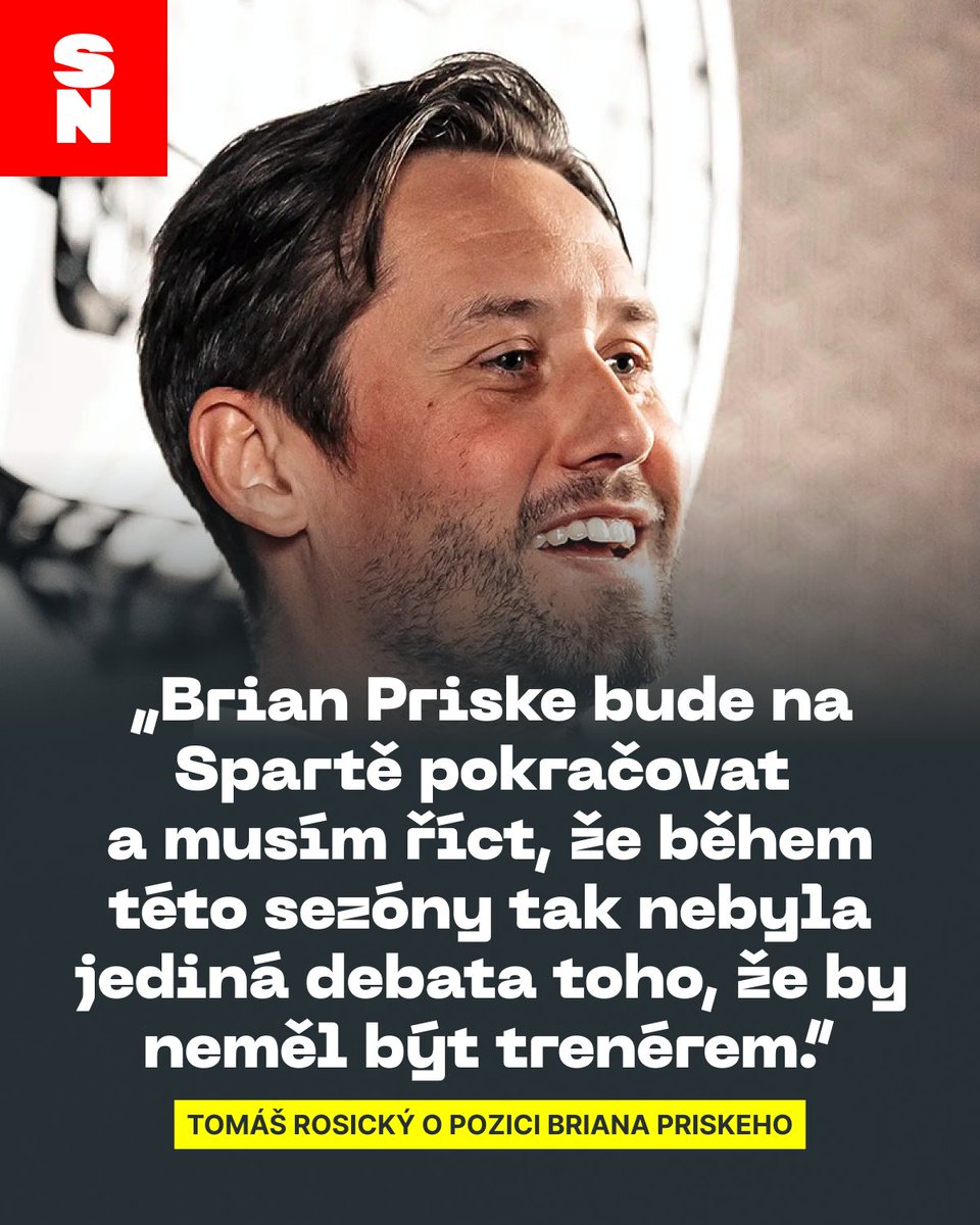 spartanske's tweet photo. 🗣️ Sportovní ředitel Tomáš Rosický před zápasem proti Hradci, pro @oneplaysportcz  potvrdil pozici Briana Priskeho i do následující sezóny. https://t.co/CCNJOasfER