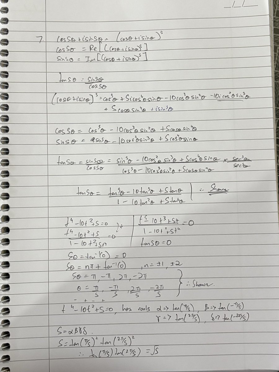 CalculusTut0r's tweet photo. Mj2014 p12 9231 further maths a level q7 complex numbers solution https://t.co/PW9JRfjM1G