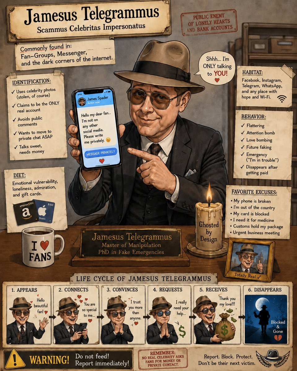 SpaderAngels's tweet photo. #JamesSpader #Impersonation
#Reddington explains the VIP and emergency scam in six steps, using the kind of dark humor fans of James Spader would appreciate. https://t.co/Vxg05jo8g8