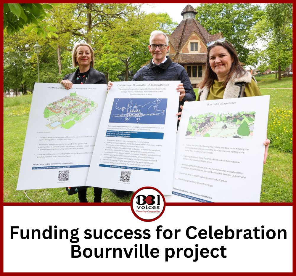 B31Voices's tweet photo. Funding success for Celebration Bournville project 

READ HERE:👉   https://t.co/hRvXfQ0iRL   
 
-

#Birmingham 
#BirminghamUK 
#Bournville 
#B31Voices #BVoices 
@BVTNews https://t.co/YipCIyZIeu