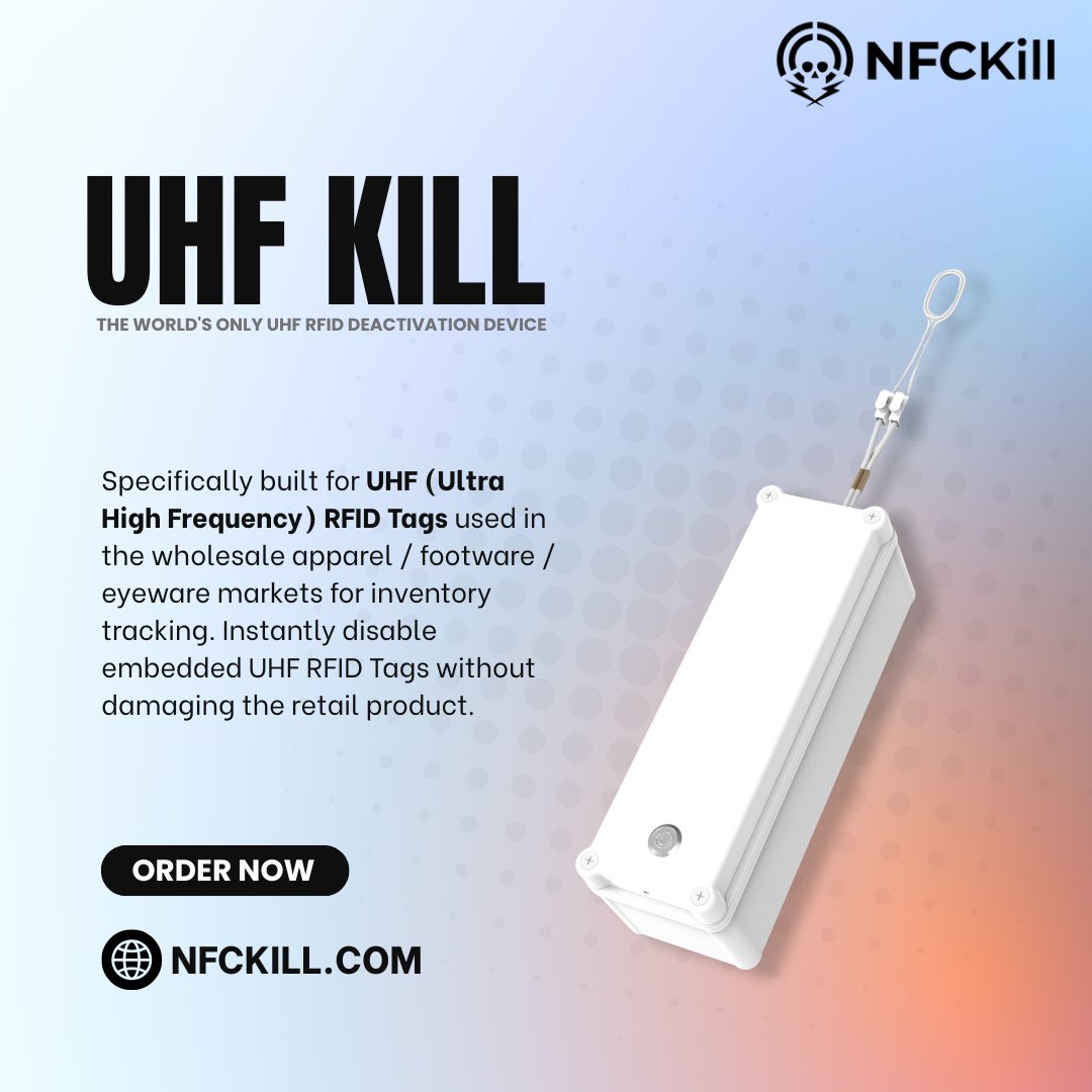 NFCkill's tweet photo. 🧪 Built for industrial settings, UHFKill disables multiple UHF tags in seconds. Speed meets precision.
🔗 https://t.co/mwdZXL5GR4 
#UHF #UHFkill #RFID #pentesting #infosec #DisableRFID #UHFDeactivation https://t.co/hZwJ7jJhxI