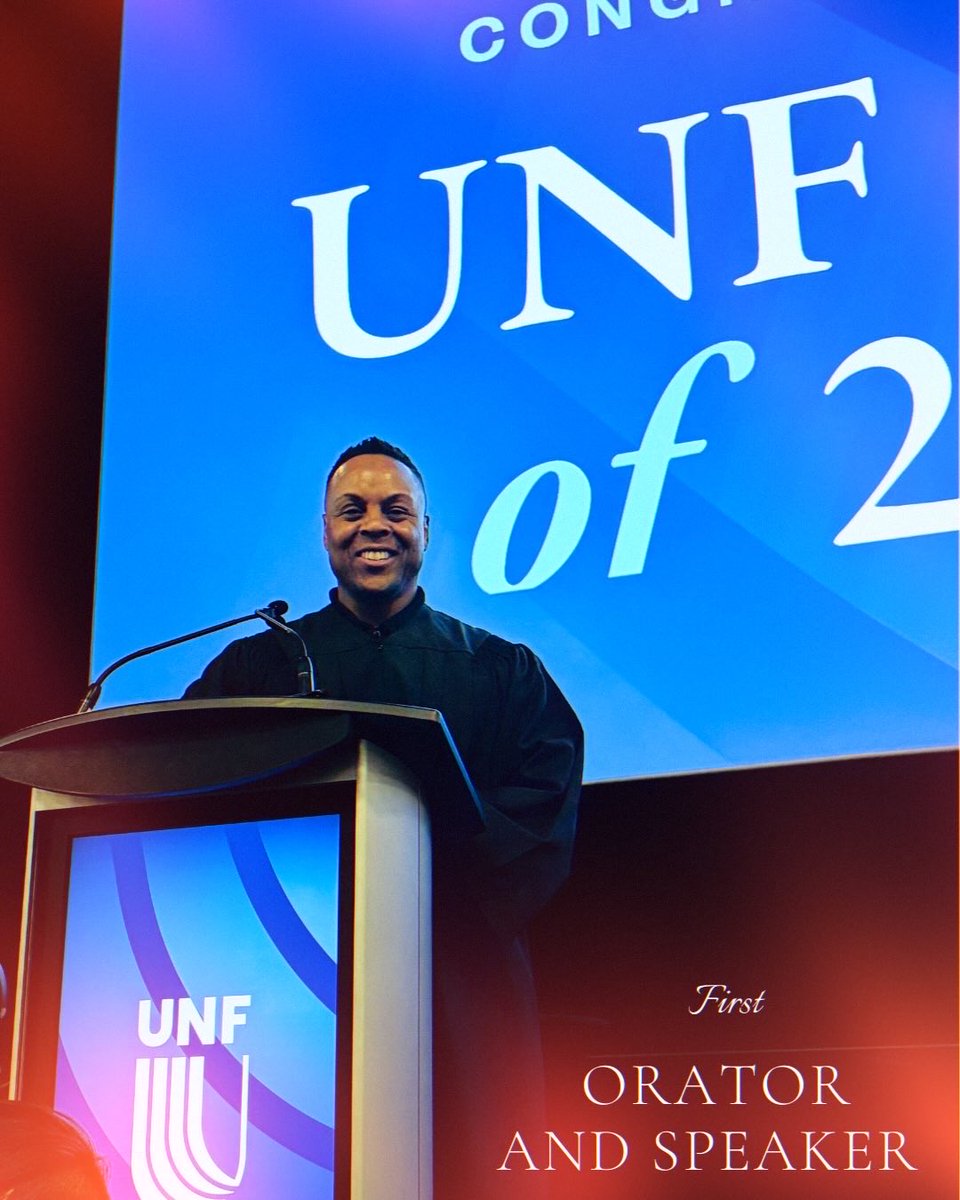 challengerm's tweet photo. Still taking this all in… I had the honour of becoming the FIRST Orator &amp; Speaker in the history of the University of Niagara Falls’ inaugural convocation ceremony.
Welcoming 900+ graduates from around the world was unforgettable.
History was made 🇨🇦🔥
#MakingHistory #UNFCanada https://t.co/MU6FruA2IZ