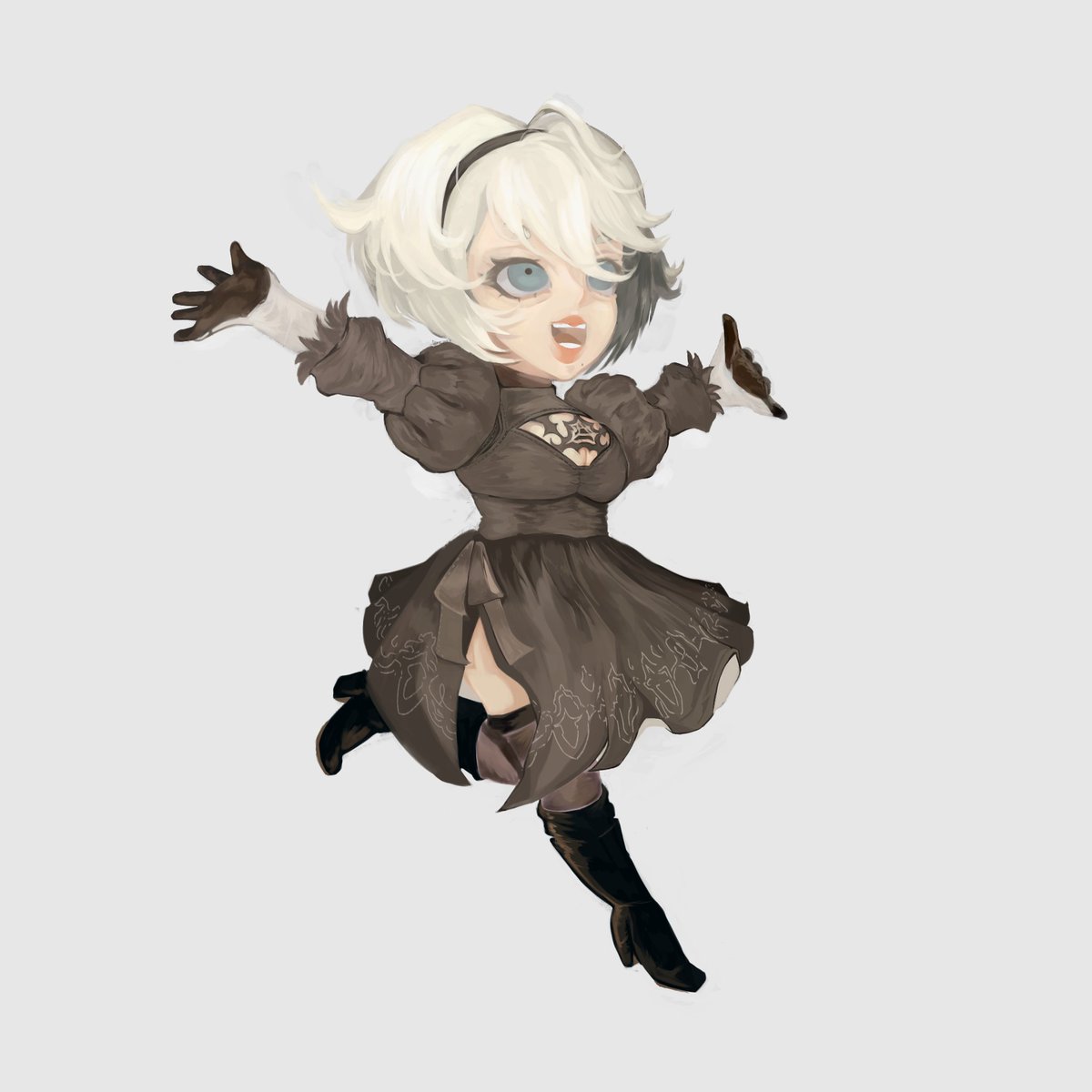 Athrodia's tweet photo. 2b chibi #2b #nierautomata #fanart https://t.co/yjoNYx9jLN