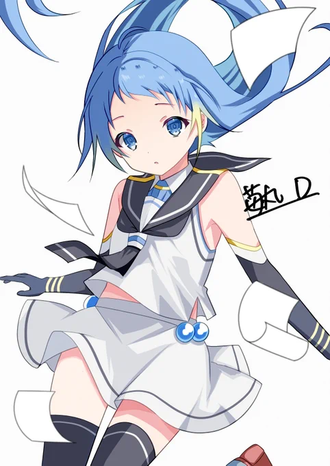 五月雨ちゃん(/・ω・)/ 書類は犠牲になったのだ……。