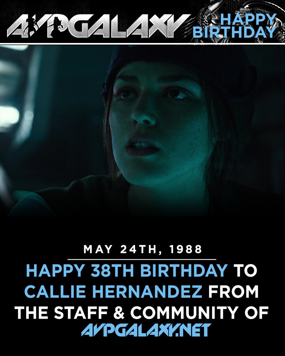 avpgalaxy's tweet photo. The staff and community of Alien vs. Predator Galaxy would like to wish Alien: Covenant's Callie Hernandez a happy 38th birthday! #CallieHernandez #AlienCovenant #Prometheus #HappyBirthday #HappyBurstday https://t.co/50B1MPQaXF