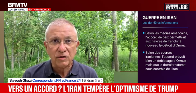 AlainLegaret's tweet photo. #Abject Aujourd'hui 24.05.2026 et malgré les nombreuses critiques, BFM et le service public (ici RFI et France24) continuent de servir la soupe au régime des mollahs iraniens qui massacre ses citoyens, ses opposants politiques et qui répand la terreur dans tout le Moyen-Orient. https://t.co/VCn7mC5k5N