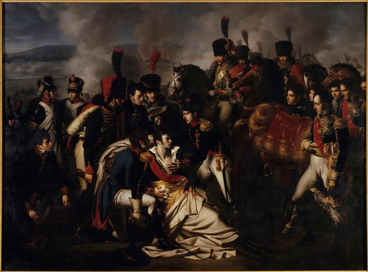 armearchives's tweet photo. Last moments of Marshal Lannes at the Battle of Essling, 22 May 1809 by Albert Paul Bourgeois https://t.co/hCQR5huSxd