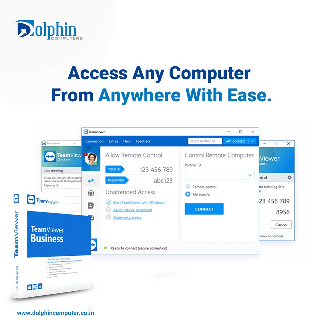 dolphincompin's tweet photo. Whether you're working from home, traveling, or need quick access to your files, TeamViewer makes it seamless and secure. Get it today and take control from anywhere!

#DolphinComputers #teamviewer #remoteaccess #digitaltransformations #productivitytools https://t.co/Ptr2nC7jBH