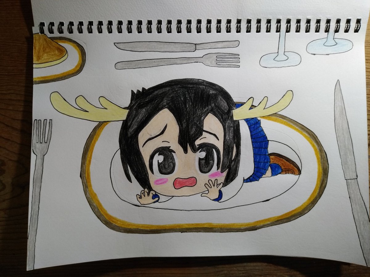 Ricky62057321's tweet photo. けものフレンズ　イラスト
しかのこのこのここしたんたん
皿の上に乗る。　🍽️
しかばんちゃん
ジンギスカンになったら、
食べないください! https://t.co/Uiiye959R2