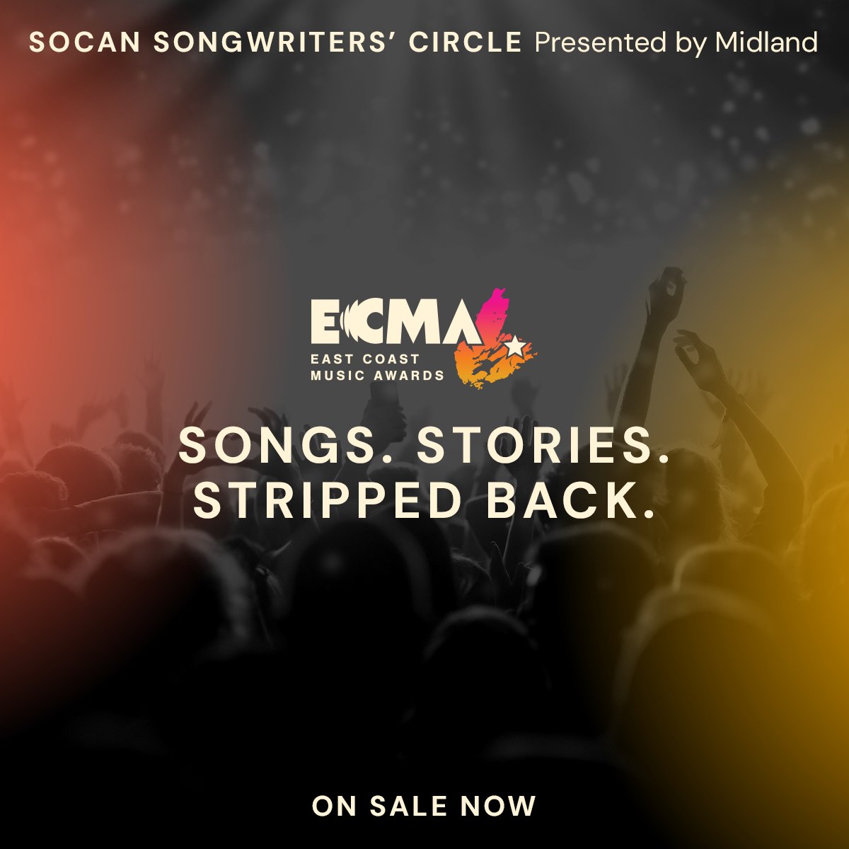 ecmaofficial's tweet photo. SOCAN Songwriters' Circle presented by Midland. It's intimate. It's unscripted. And it's unlike anything else you'll experience.
📍 Kluscap Room, Membertou Trade &amp; Convention Centre
📅 Sunday, May 24, 4PM
🎟️ $42.50

Secure your seat now: https://t.co/ksb24Ea3fj https://t.co/DcX1q8QxY2